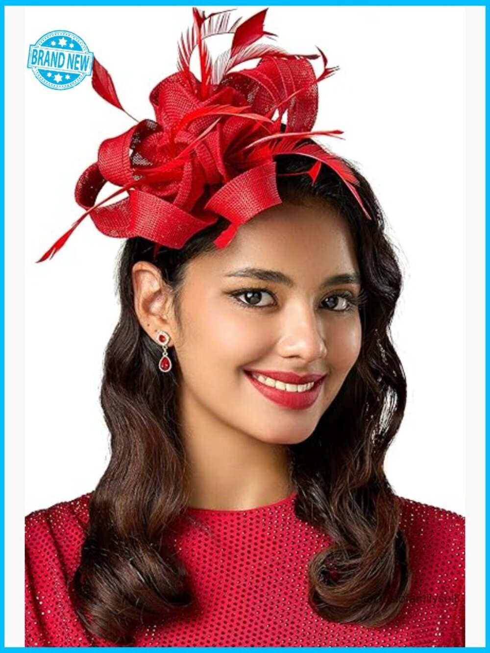Fascinator Hat with Feathers & Ribbon - Elegant Tea Party Derby Headwear for